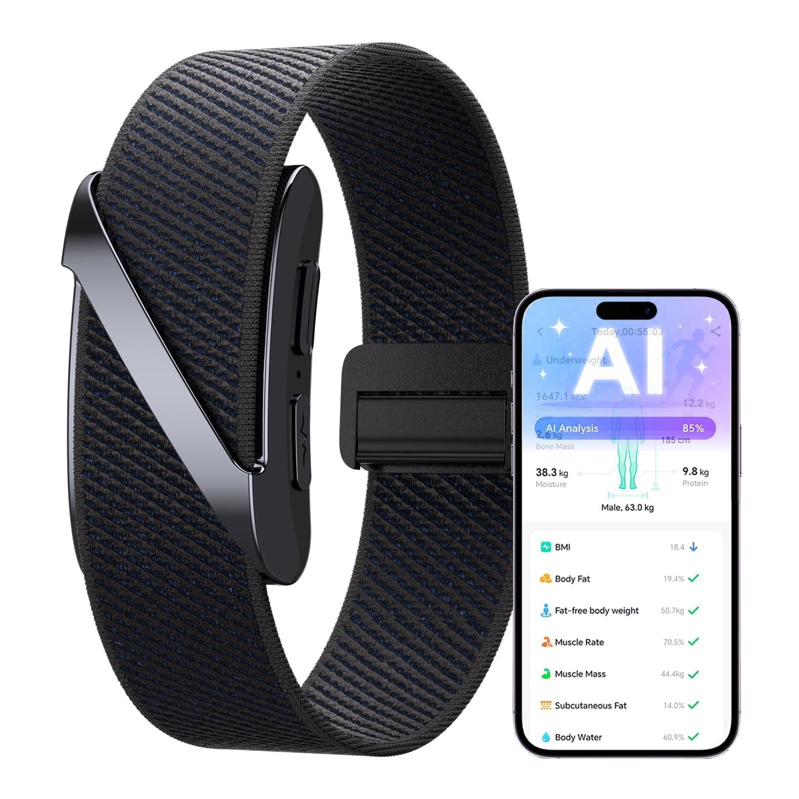 Smart Band Fitness Tracker Band Health Wristband No Screen Sleep Tracker