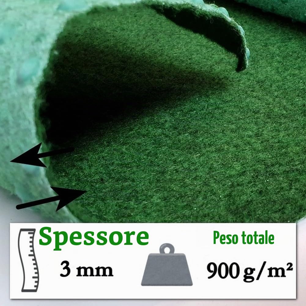 MadeInNature Tappeto erboso sintetico verde esterno, interno - grande scelta di dimensioni - tappeto tipo erba artificiale - per giardino, terrazza - rivestimento per pavimenti esterni (300 x 200 cm)