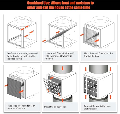 Miniatura 7 de VIWINVELA Ultimate 3 en 1 - Trampa de pelusa para conductos de secadora  Kit de ventilación de secadora interior con trampa de pelusa  Colector de