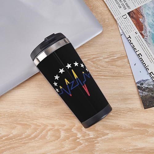 Miniatura 6 de axxor Taza de café de acero inoxidable con doble aislamiento al vacío con tapa a prueba de fugas, taza de café para viajes, hogar, campamento