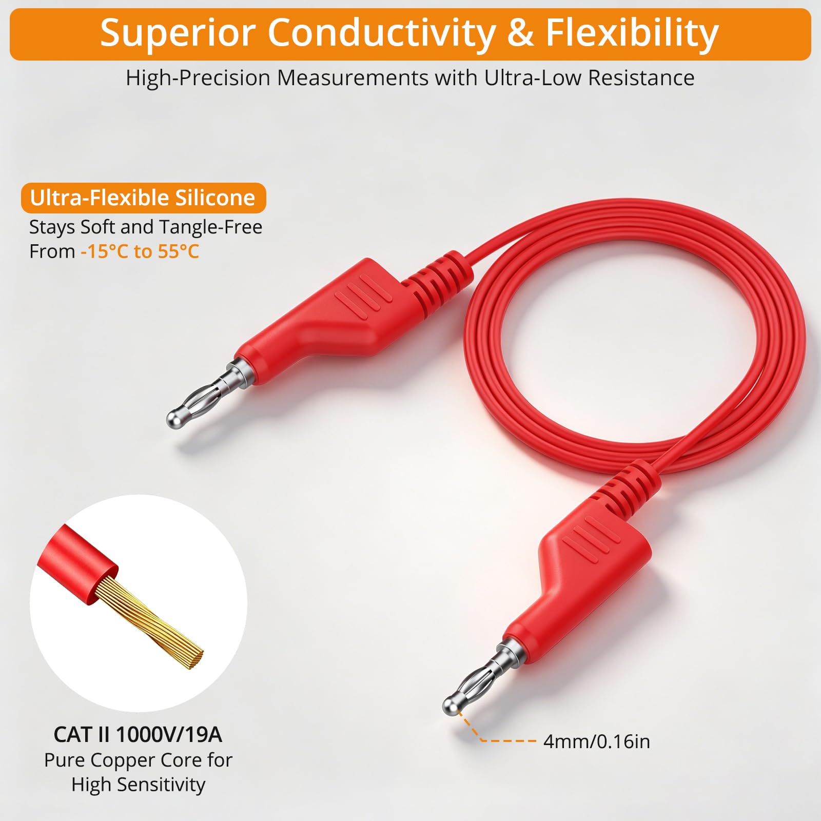 Neoteck 32 Pezzi Puntali Tester per Multimetro con spina Banana 4mm Impilabili Sonda Filettata e Pinze a Coccodrillo per Test Auto ed Elettronica