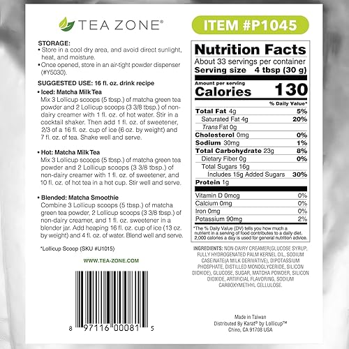 Miniatura 7 de Tea Zone Polvo de té verde Matcha de 2.2 lb