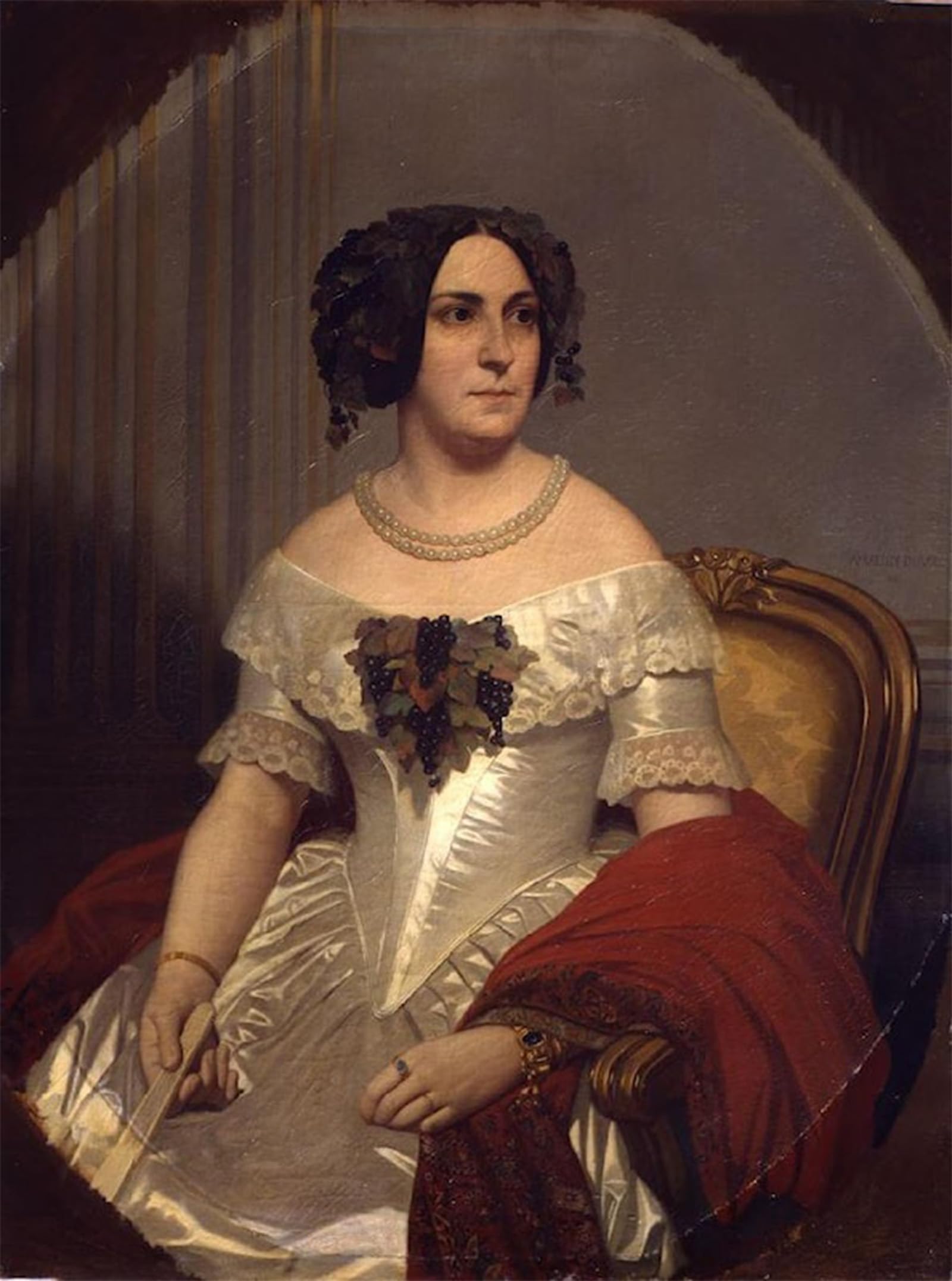POSTERIIk Famous Animal Posters Vintage Picture Portrait De Marquise Louis-frédéric Foucher De Circé Née Marie-marguerite Burthe by Eugène-emmanuel Amaury-duval for Home Decor 60x90cm