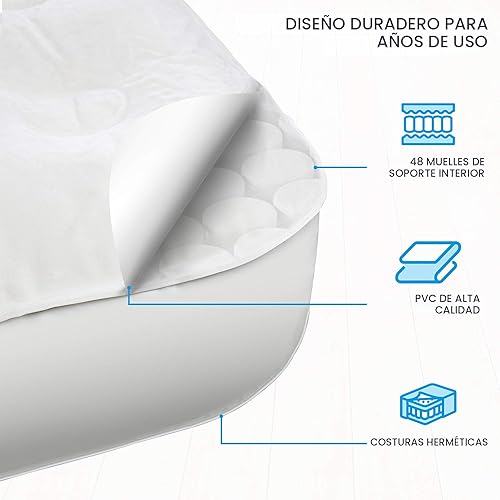 Miniatura 3 de Colchón hinchable de Ivation EZ-Bed con marco y funda con ruedas interruptor de autoapagado para lograr la comodidad deseada superficie cómoda para