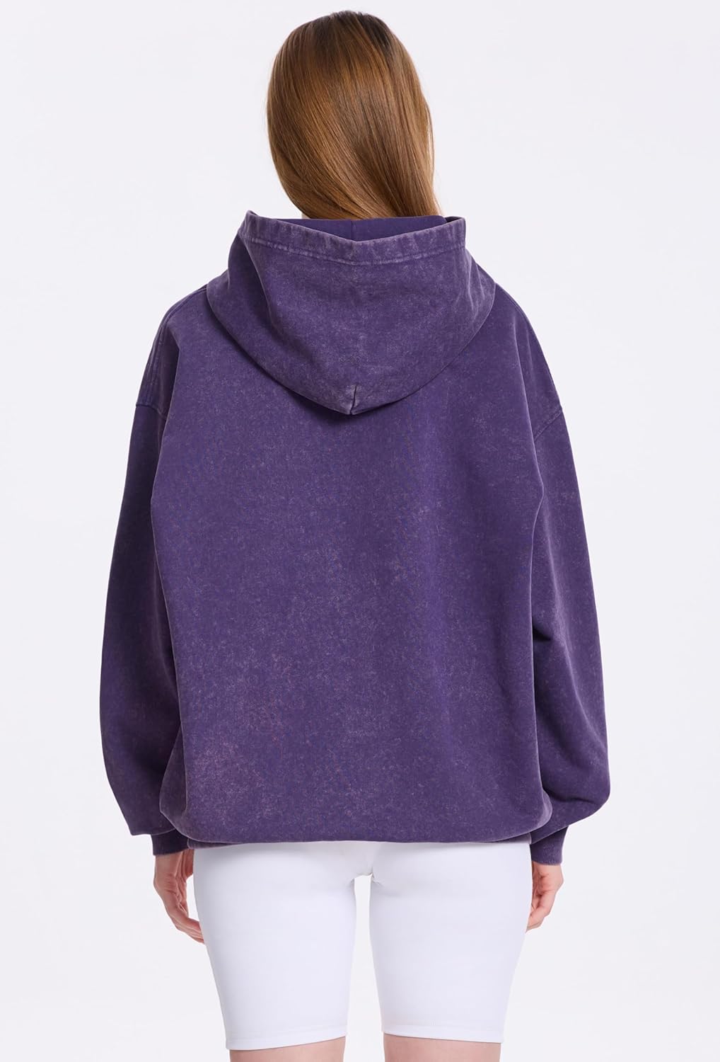 Womens Vintage Oversized Hoodie Acid Wash Heavyweight Cotton Sweatshirt Unisex Couples Men Baggy Pullover Hoodie - Image 5