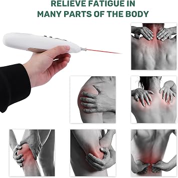 Electronic Acupuncture Meridian Pen, Lectronic Acupuncture Massage Pen with Interchangeable Probe, Adjustment 9 Levels Intensity, Find Acupoints Automatically, for Relieves Pain, Relaxation