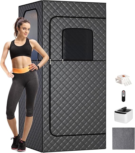 TOREAD Portable Steam Sauna for Home, Personal Sauna Tent Home Sauna Box, Remote Control, 9 Adjustable Steam Levels, Compact & Easy Storage, Ideal for Relaxation