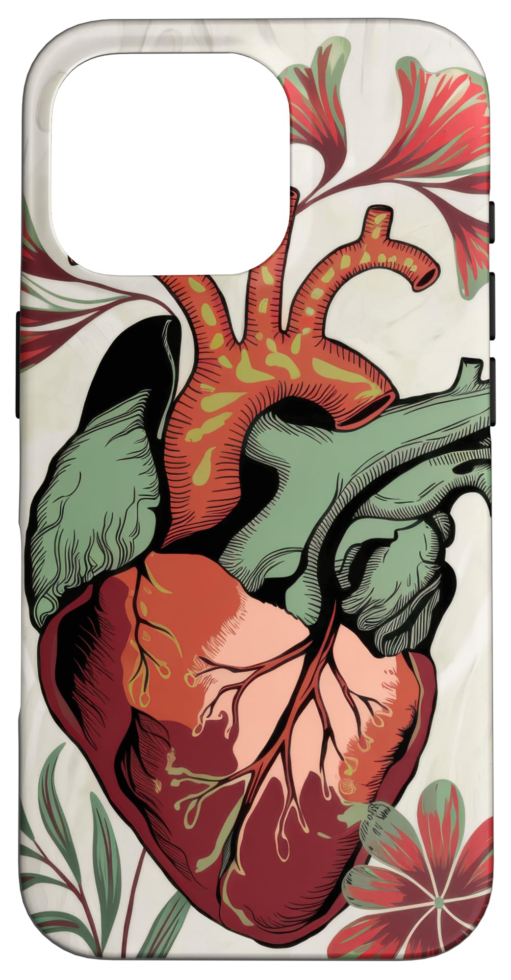 Anatomical Hearts Flowers Anatomy Anatomy Art Case for iPhone 16 Pro