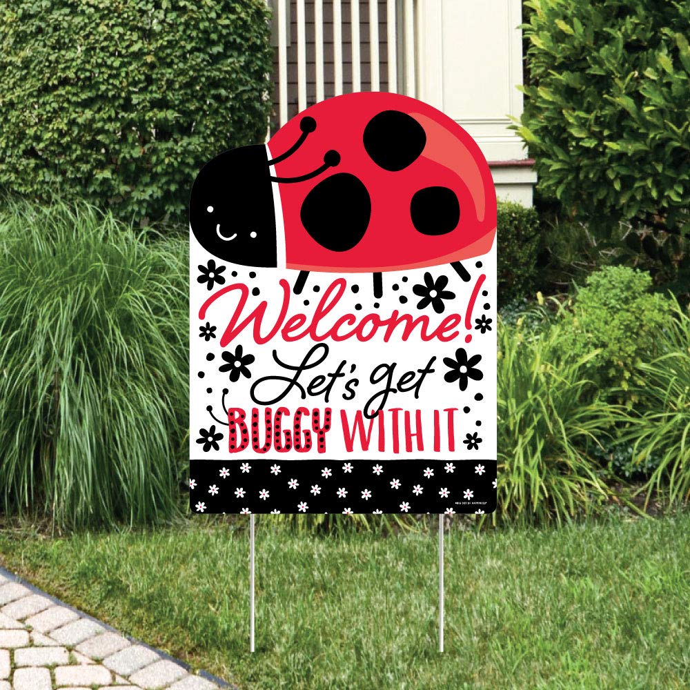 Big Dot of HappinessHappy Little Ladybug - Party Decorations - Baby Shower or Birthday Party Welcome Yard Sign