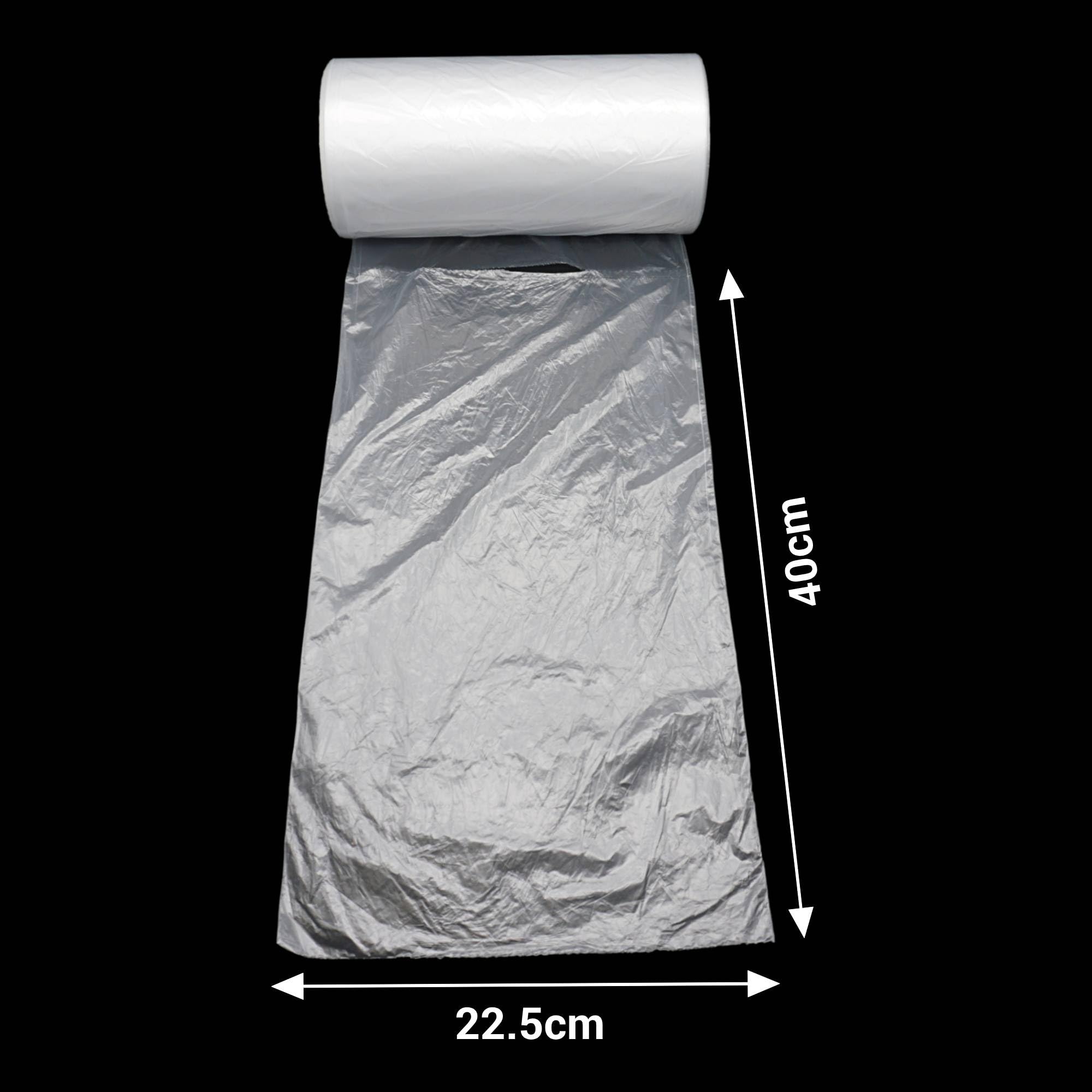 SKIR'CO (5000 unidades) Bolsas de plástico transparente de 22,5 x 40 cm, aptas para alimentos, bolsas de polietileno de alta densidad para envasado de alimentos, bolsas de polietileno en un rollo,