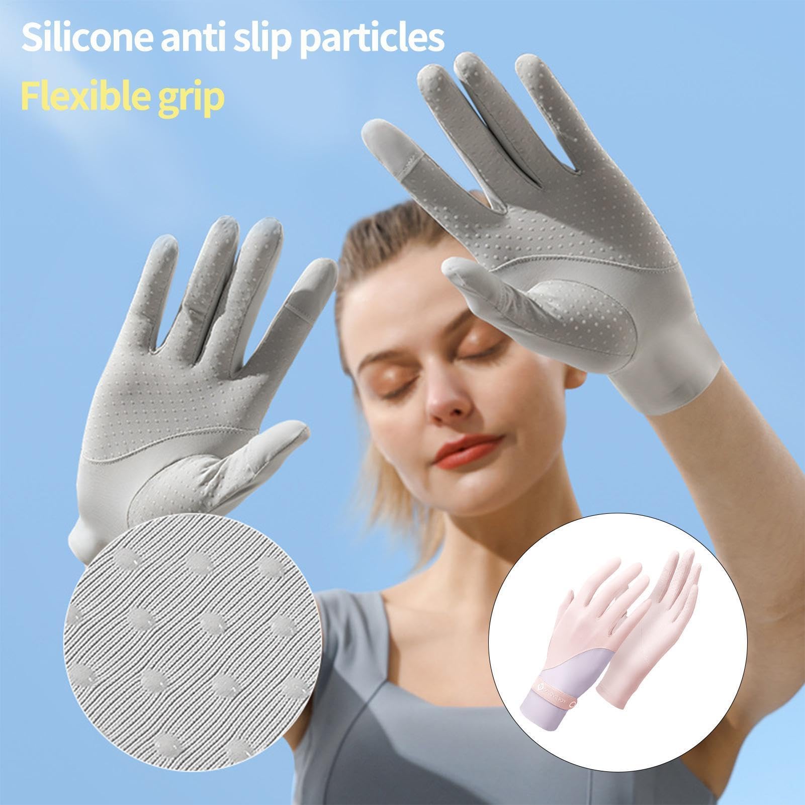 Guanti di protezione solare – Guanti traspiranti con sensazione di ghiaccio, guanti da pesca, vela, kayak, canottaggio, attrezzatura professionale UPF 50 Plus, protezione UV per guida ed escursionismo