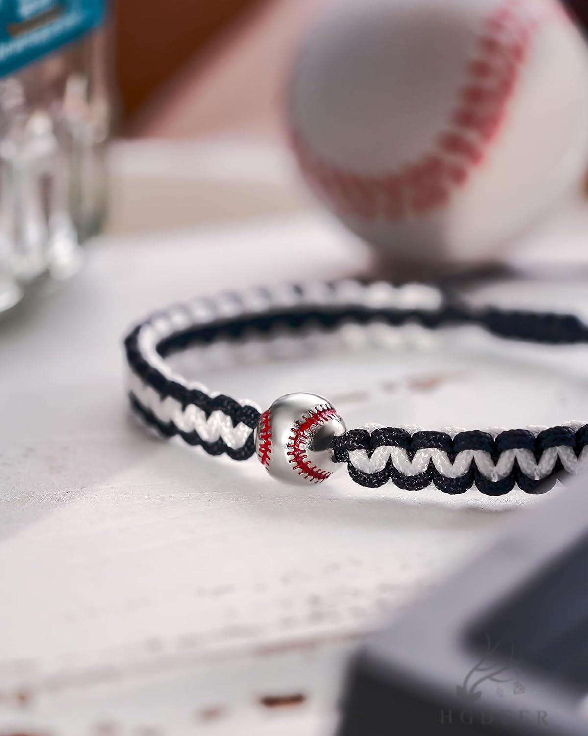 HGDEER Baseball Bracelet, Adjustable Braided, Baseball Basketball Gifts for Teens, Teams, Son, Grandson Brother - Image 4