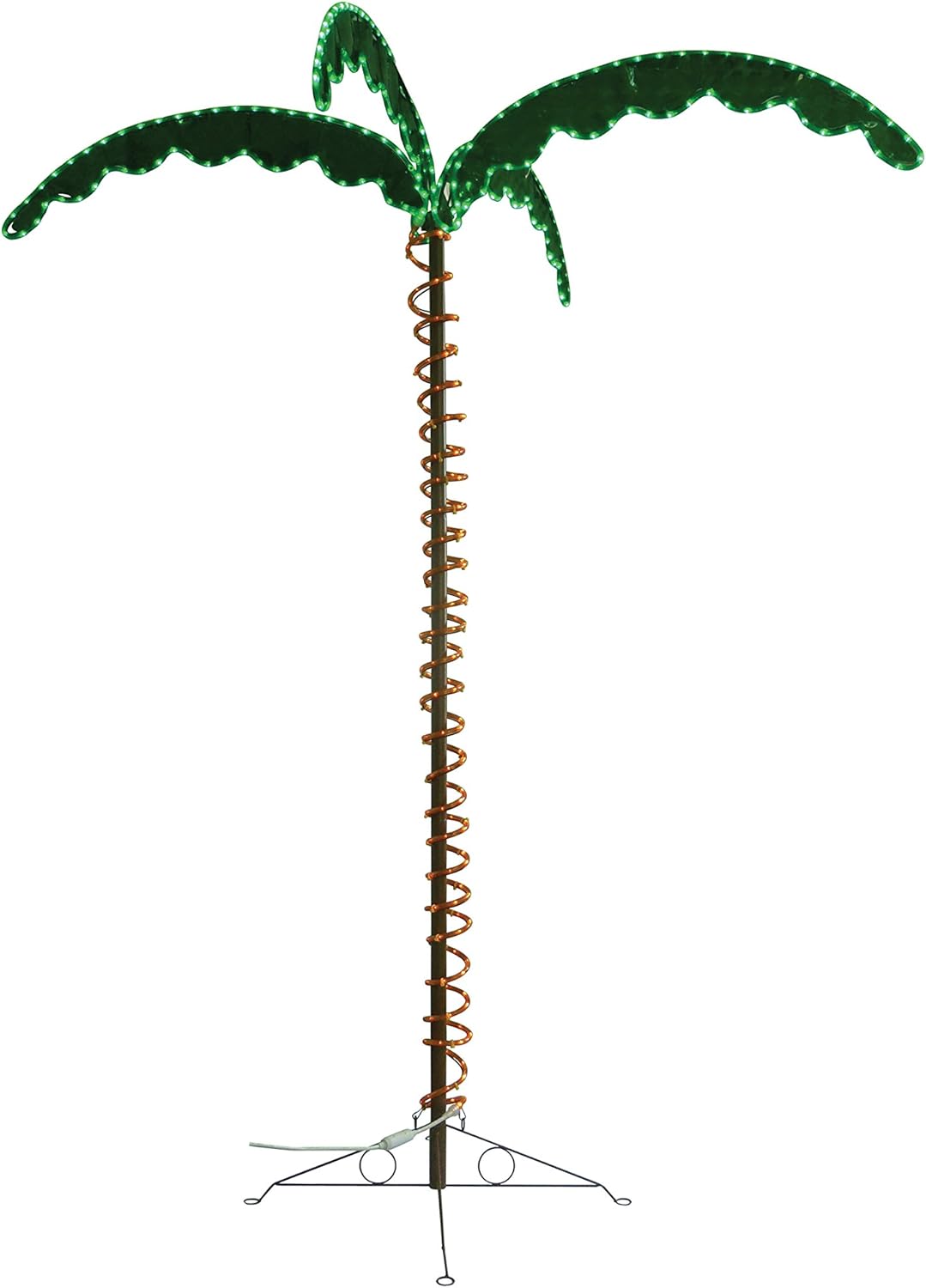 7-Feet Decorative Lighted Palm Tree - Holographic Rope Light for Indoor and Outdoor Use