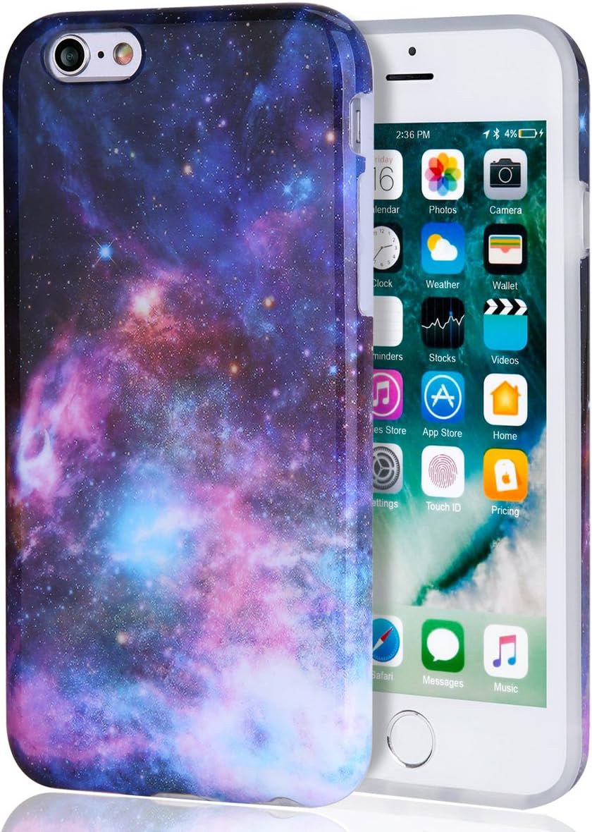 iPhone 6s Case, iPhone 6 Case, DAKMEEA Best Protective Men Boys Cute Clear Blue Slim Shockproof Glossy Soft Silicone Rubber TPU Cover Phone Case for iPhone 6 / iPhone 6s, Starry Sky