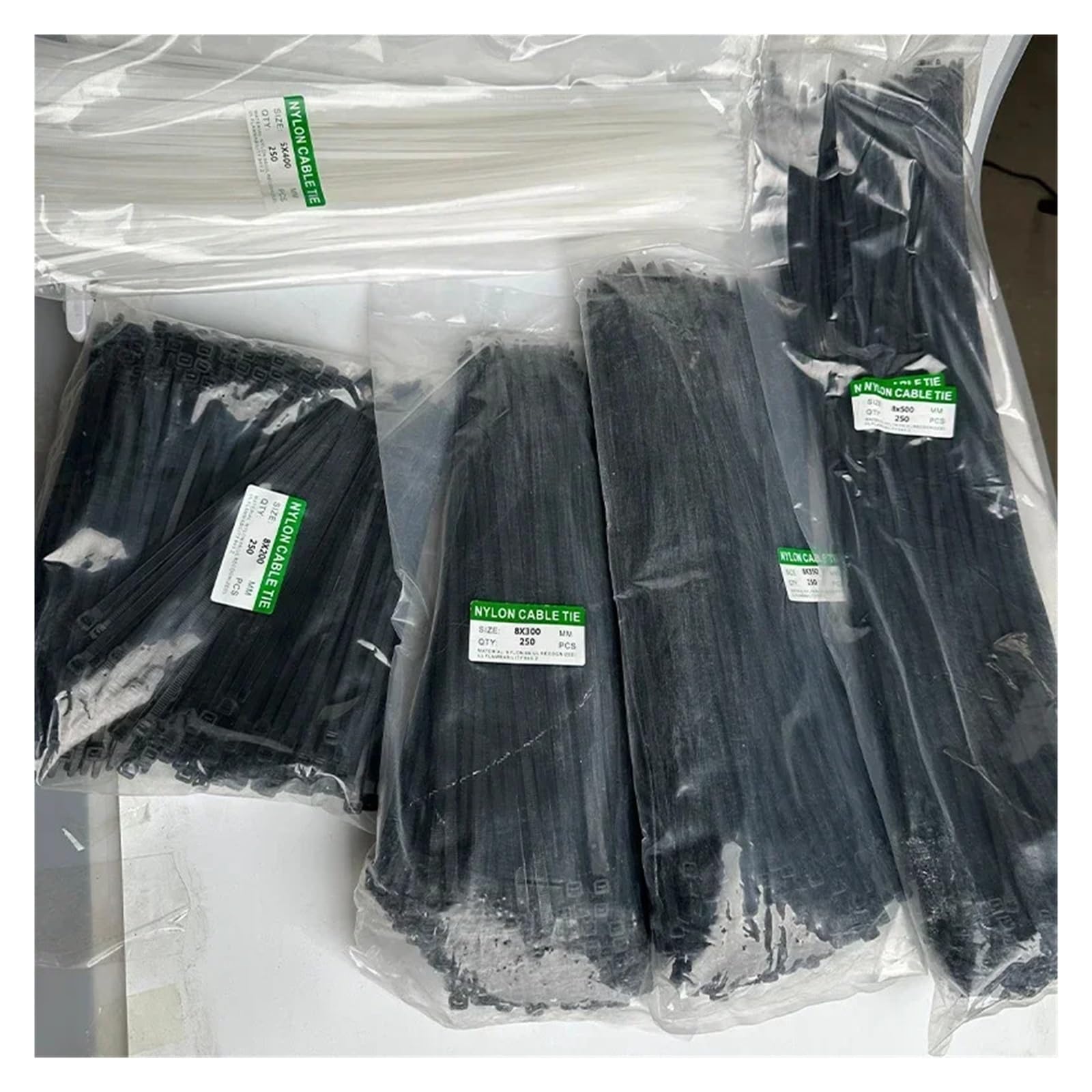 Fascette in Nylon, Resistenti Fascette No-UV for Uso Industriale all'aperto(8x500mm)