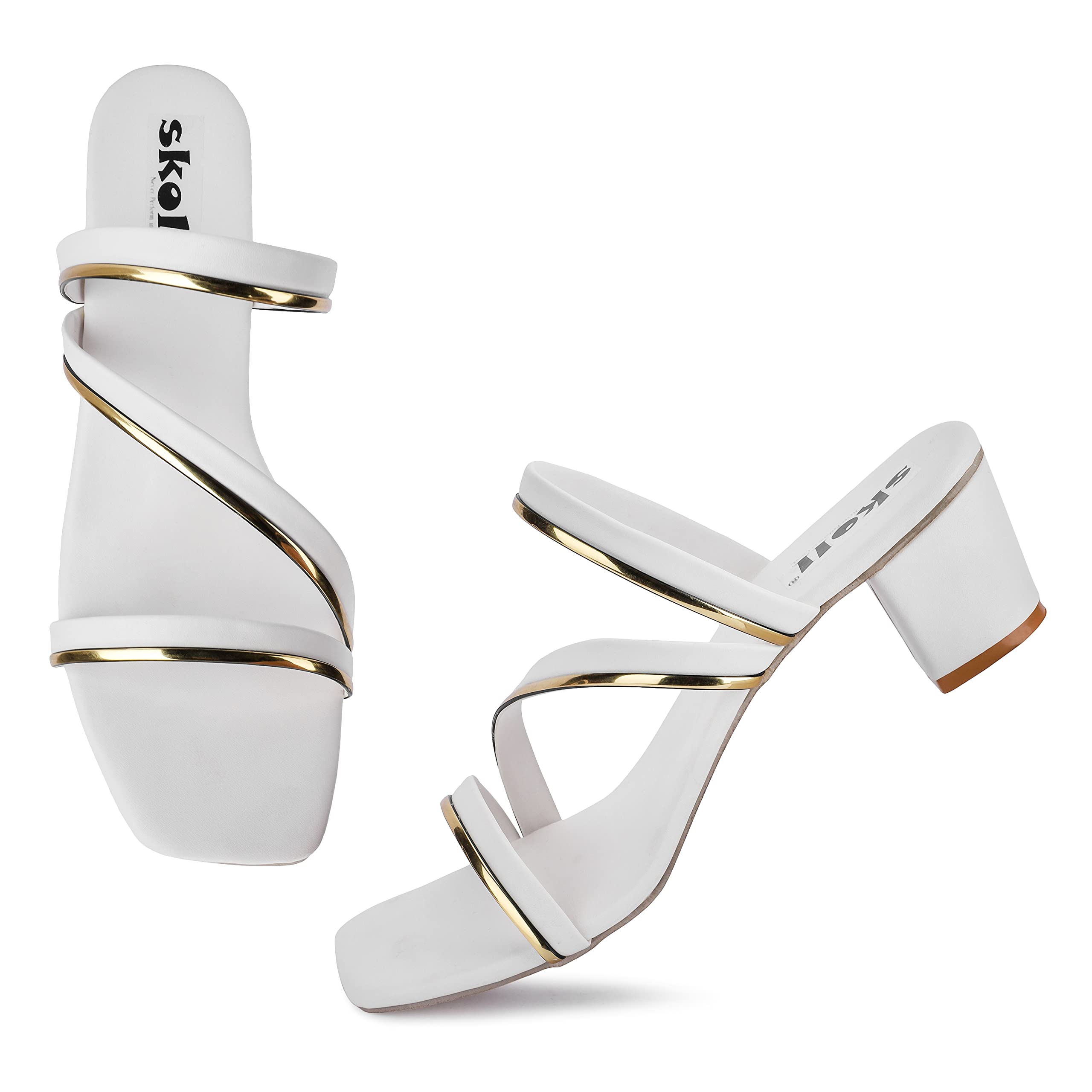 SKOLL Fancy Casual Stylish Fashion Sandal Block Heels For Women And Girls (B0BX3YVY7P) Amazon Price History, Amazon Price Tracker