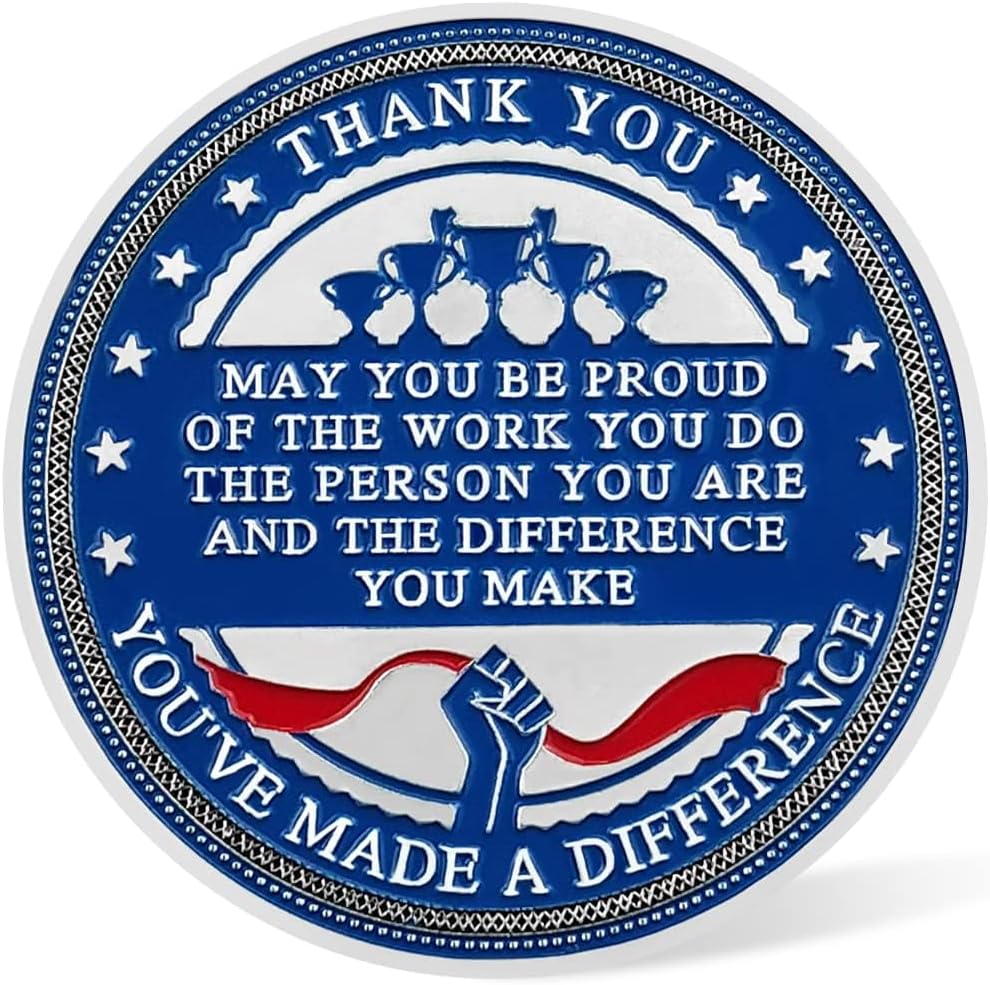 BHealthLife 5 Pcs Team Spirit Award Coins Set - Employee Appreciation Coins for Teamwork Recognition - Inspirational Team Gifts for Employee Coworkers Student