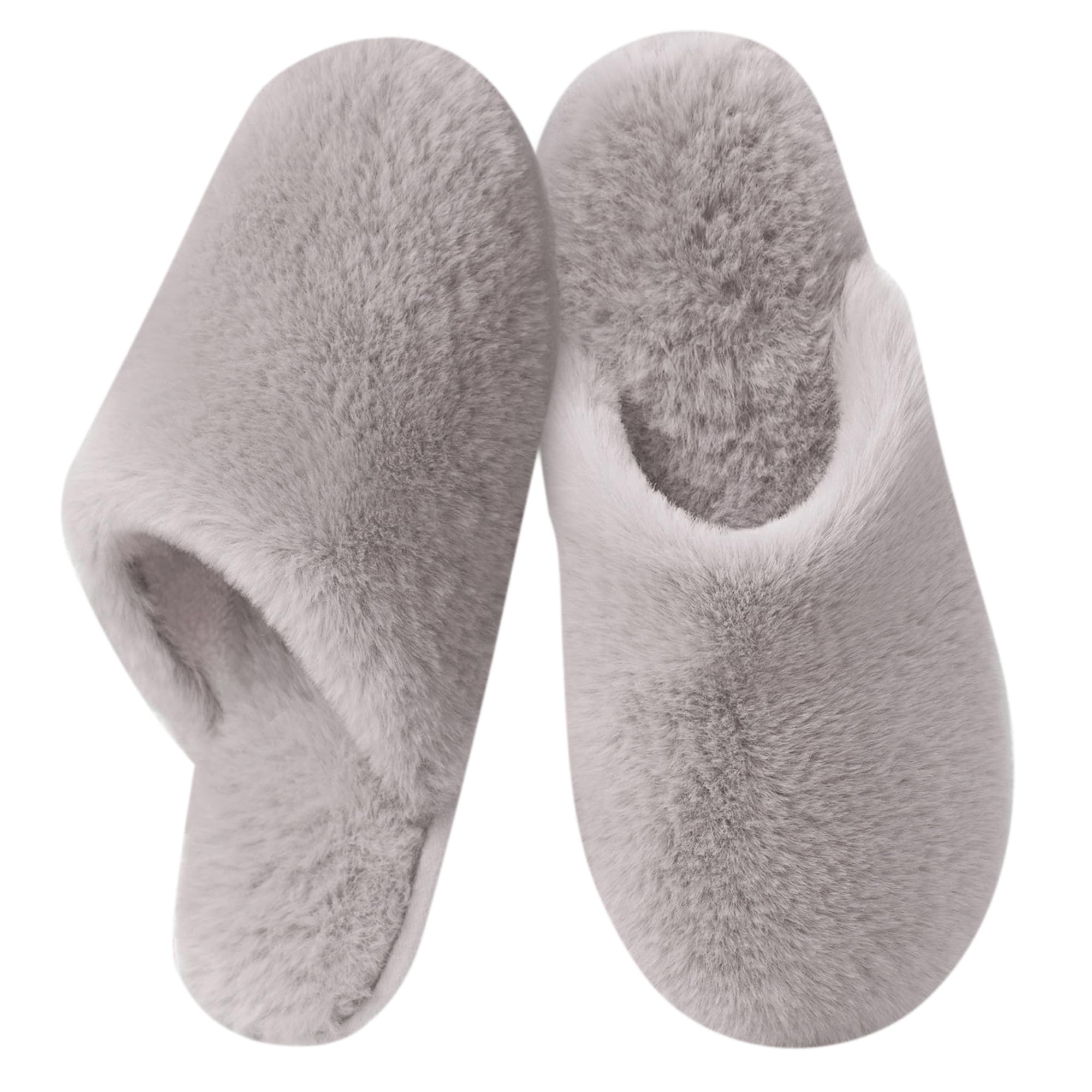 Donpapa Hausschuhe Damen Herren Flauschige Winter Warme Pantoffeln Plüsch Kunstfell und Memory Foam Bequeme Rutschfeste Slippers