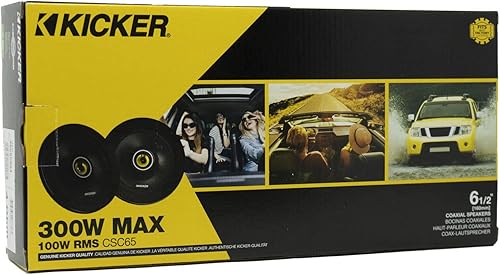 Miniatura 5 de Kicker CSC65 6.5 "2 vías 300W 4 ohmios coaxial altavoces de audio para coche, par | 43CSC654