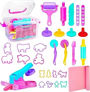 HappyKidsClub Playdough Tools and Cutters Sets, Playdough Sets Toys for 3-12 Year Old Boys Girls Modelling Clay Tools Set for Boys Toys Age 4 5 6 Year Old Boys Girls Gift Plasticine Tools for Children