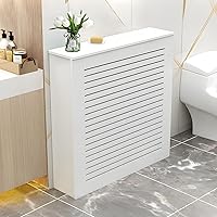 Glimer Radiator Cover with Top Storage Shelf - Waterproof, Flame Retardant, Hides Pipes, Safe for Kids & Pets - Home/Office Heater Cover