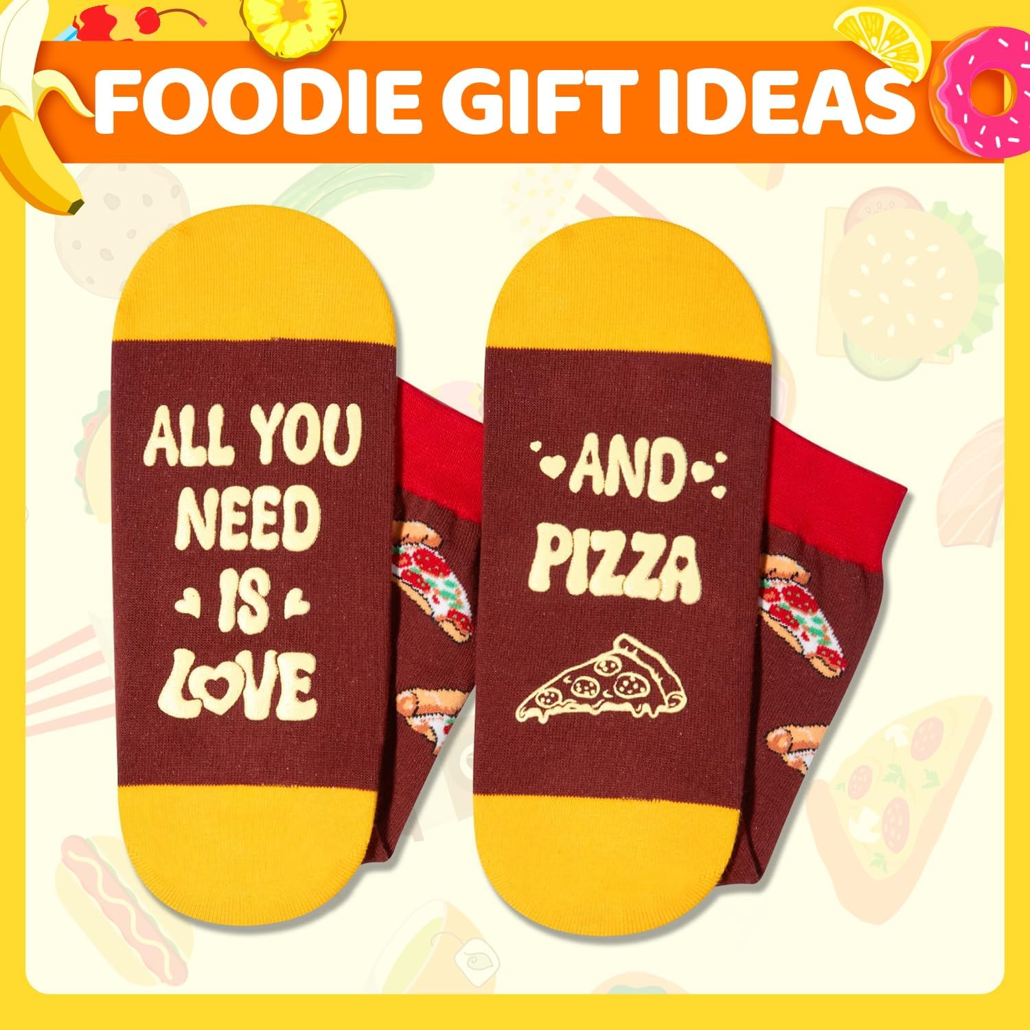 HAPPYPOP Funny Socks for Women Men - Donut Cookie Gifts, Ramen Pizza Socks for Teens - Image 6