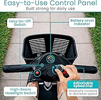 Vista 7 de Vive Patín de movilidad de 3 ruedas – Dispositivo móvil eléctrico para silla de ruedas para adultos – Plegable, colapsable y compacto para viajes