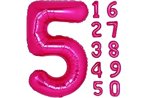 40 Inch Pink Number 5 Balloon: Ideal for Parties