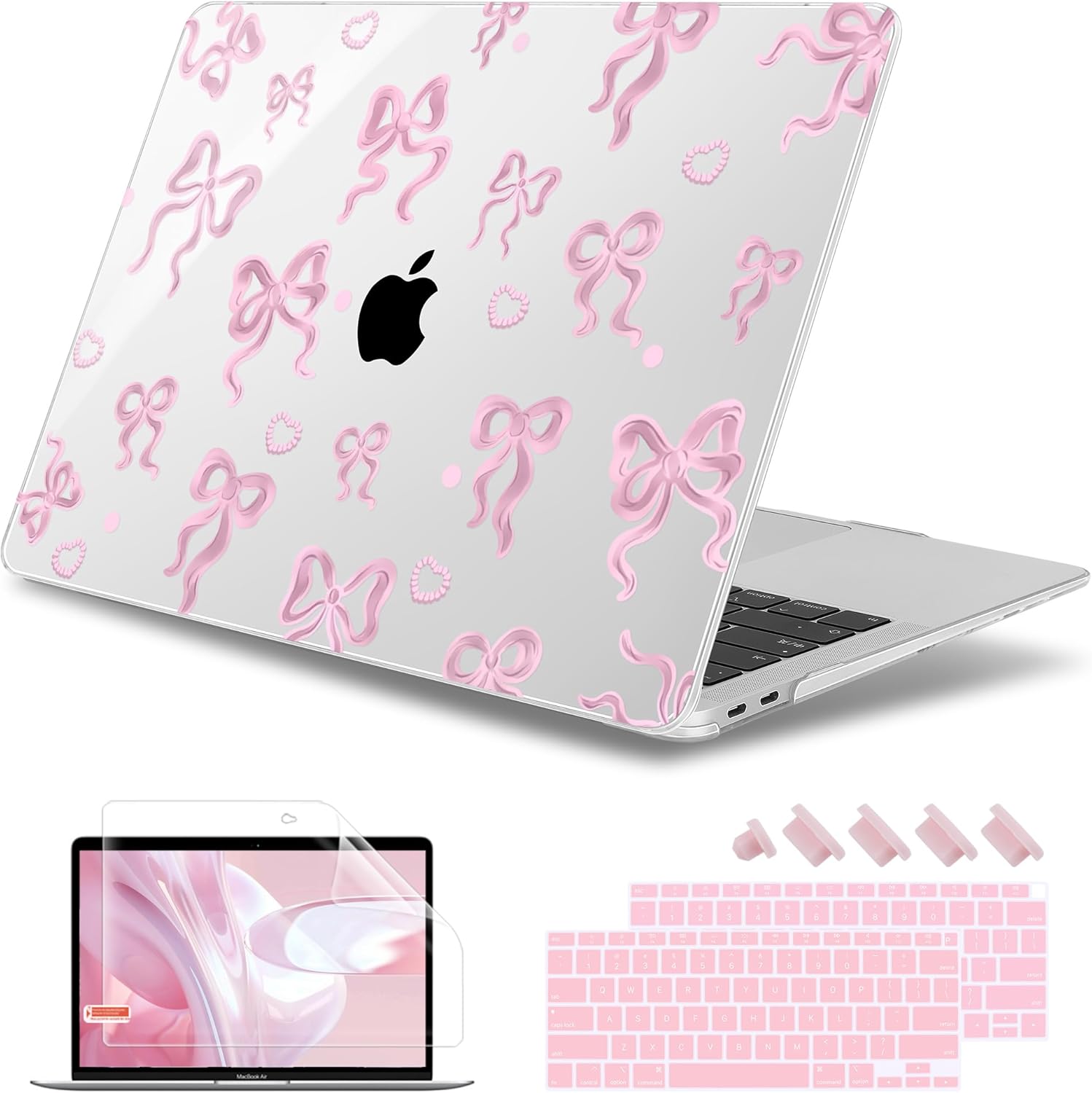 May Chen Compatible con MacBook Air 2022 2021 2020 de 13 pulgadas M1 A2337 A2179 A1932, carcasa rígida de plástico con protector de pantalla y