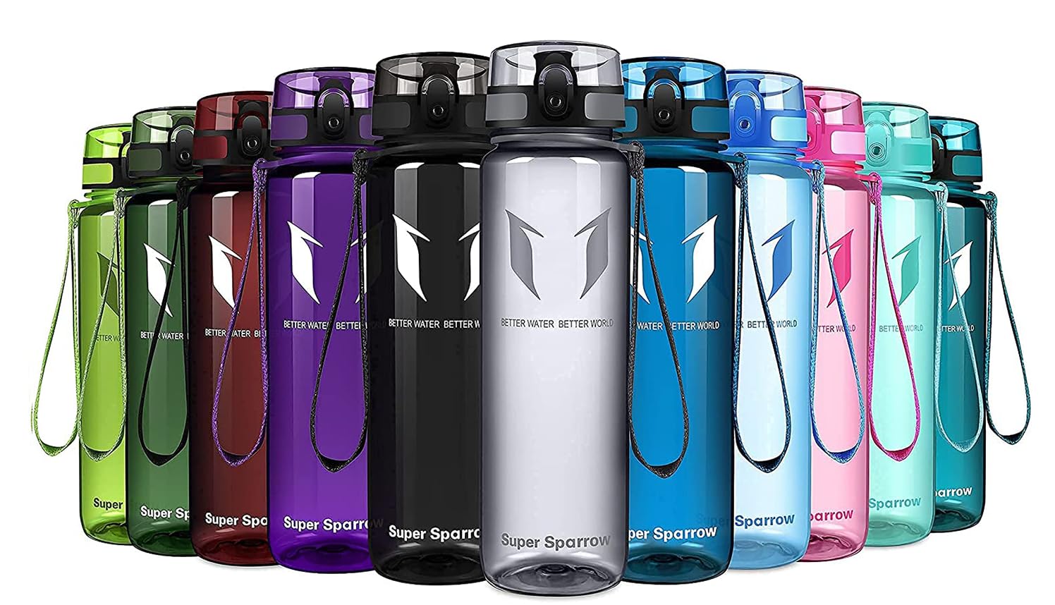 Super Sparrow Borraccia Sportiva & Bottiglia Bambini Senza Perdite - 350ml/500ml/750ml/1L/1.5L - Senza BPA