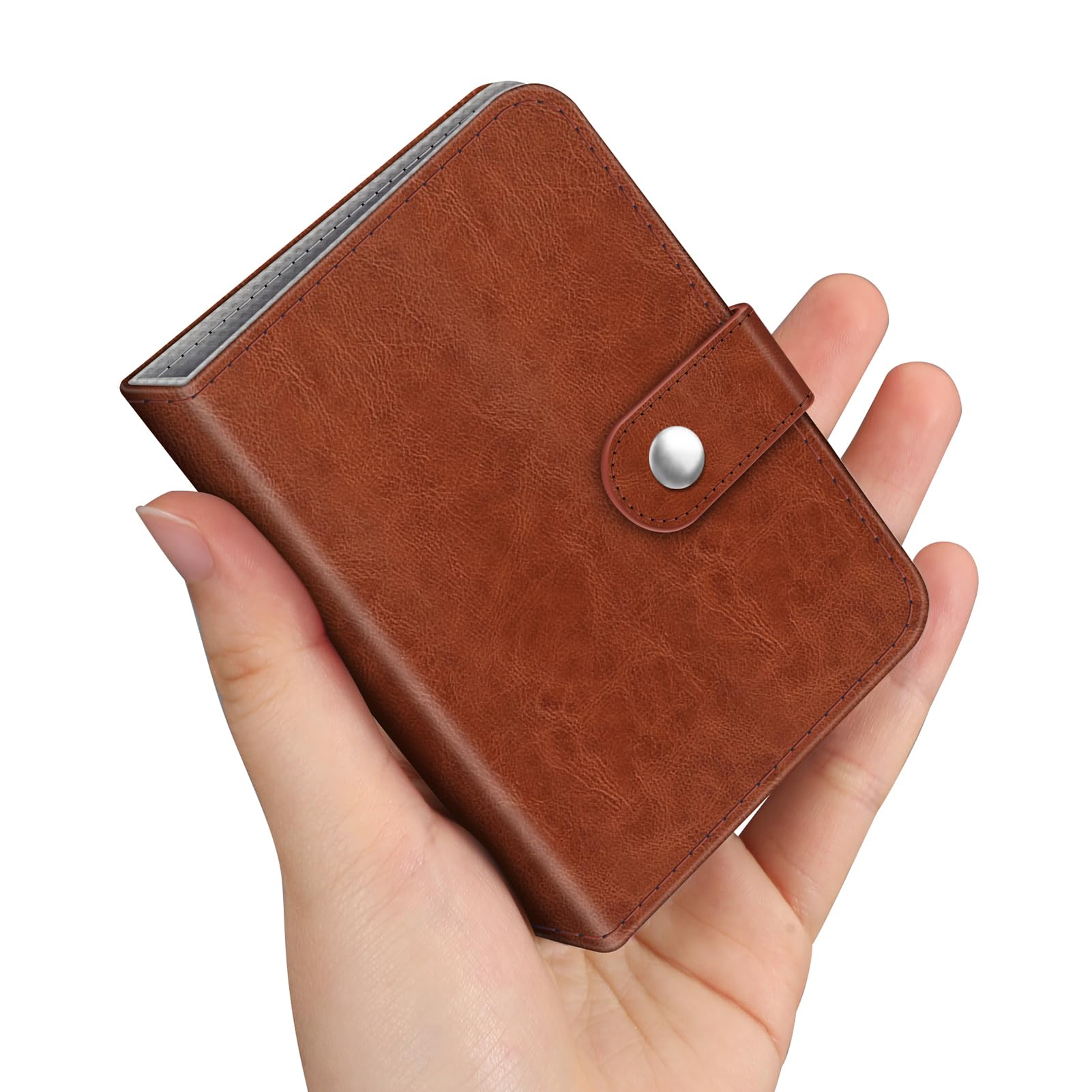 Fintie Mini Photos Album Book for 2x3 Inch Films - 52 Pockets Small Albums for Fujifilm Instax Mini Instant Camera/Polaroid Hi-Print Pictures, Kpop Photocard Holder Binder, Vintage Brown