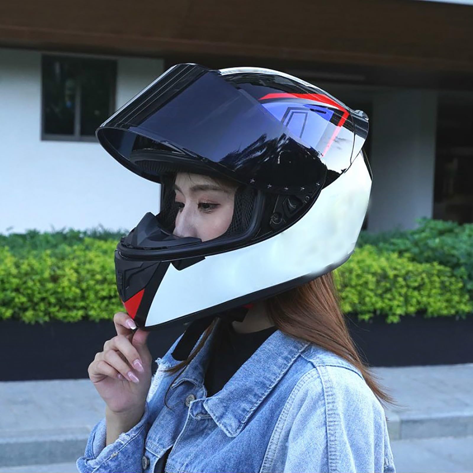 Kask motocyklowy z certyfikatem ECE, męski kask motocyklowy, damski kask motocyklowy z ochroną przeciwsłoneczną