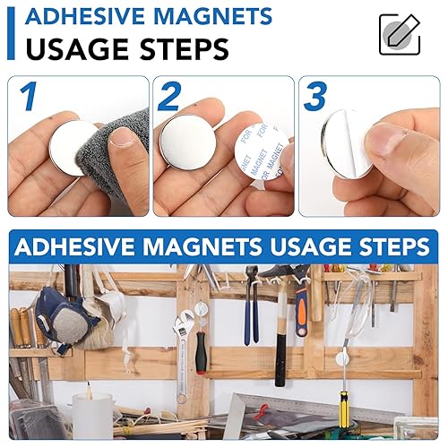 Miniatura 2 de LOVIMAG - Imanes potentes de disco de neodimio de tierras raras, imanes N52, de 1.26 x 18 de pulgada, paquete de 9