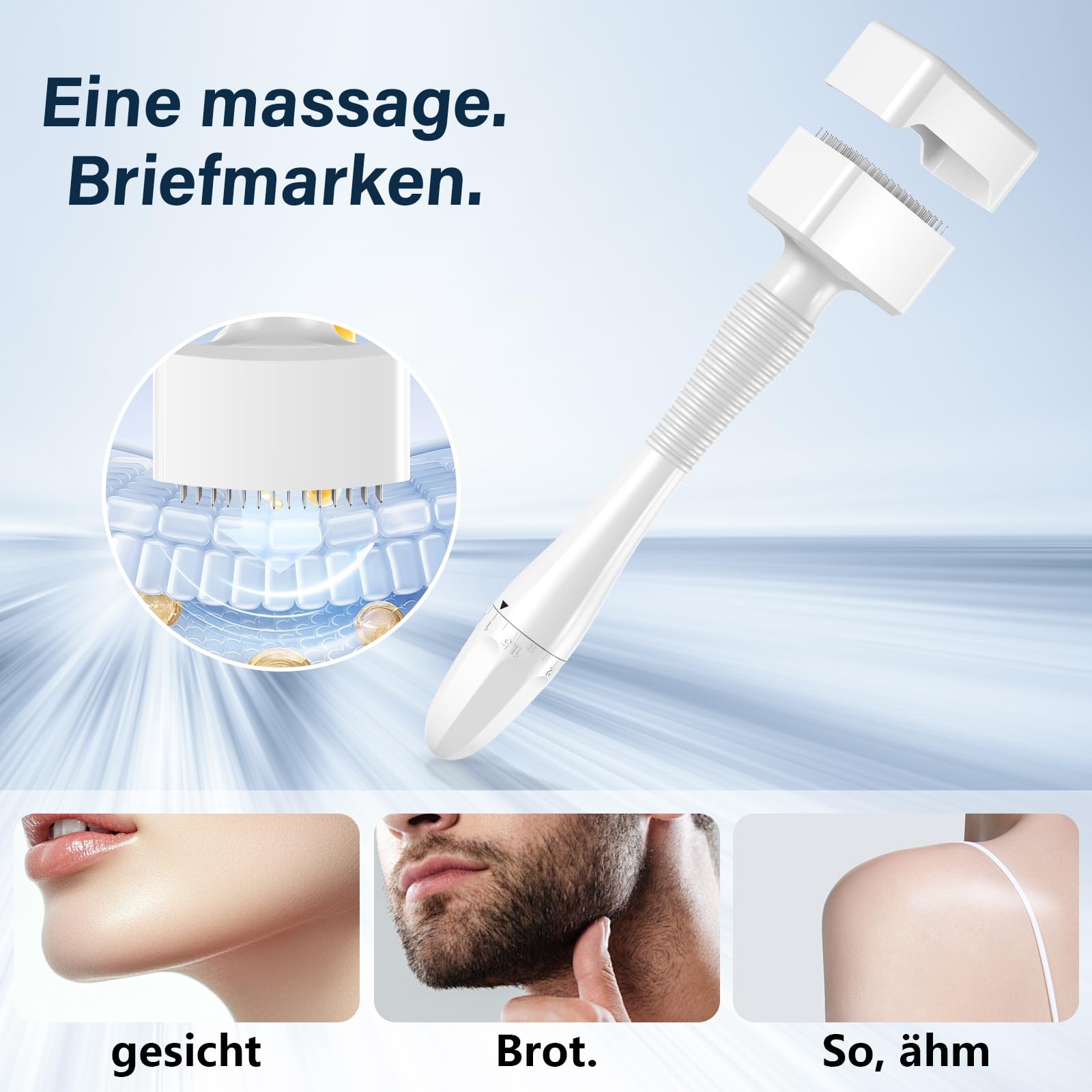 FLETUTE Derma Stamp & Microneedling Pen Pro - 140 Titanium Needles Dermastamp/Dermapen for Face Rejuvenation Body Care - Image 3
