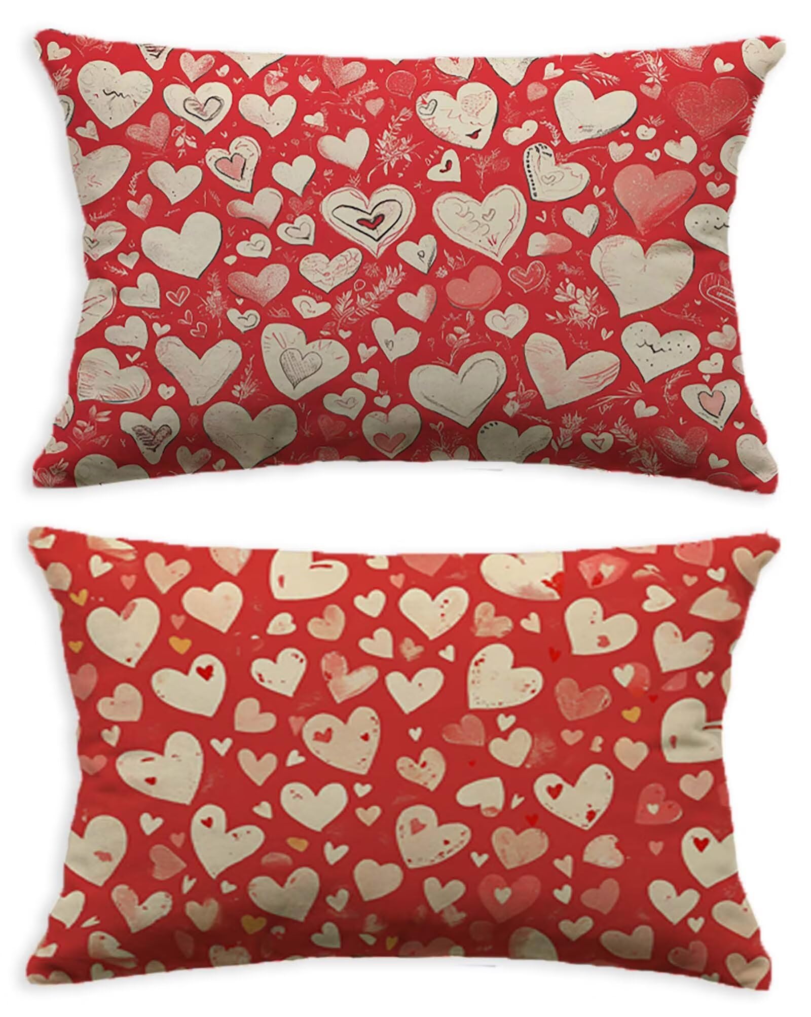 Housse de coussin rouge 40x70 pour rénover facilement la déco du canapé