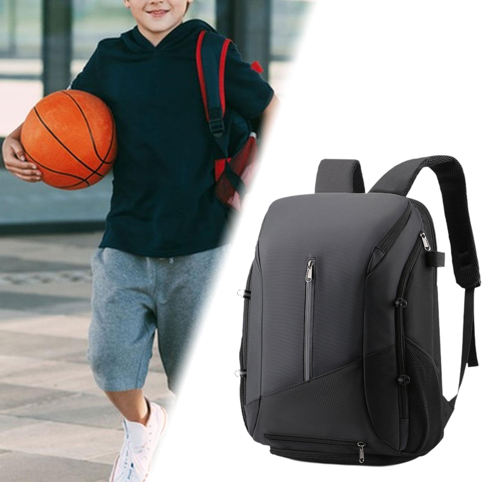 Basketball Rucksack mit Schuhfächern, Tragbarer Freizeitrucksack, Sportrucksack
