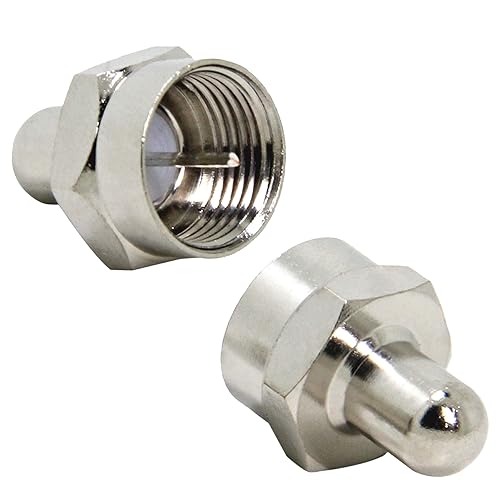 Miniatura 3 de Tapa coaxial, terminador de 75 ohmios, paquete de 10, tapas de terminador coaxial para puertos en divisor, AMP, cable coaxial, antena de TV, placas