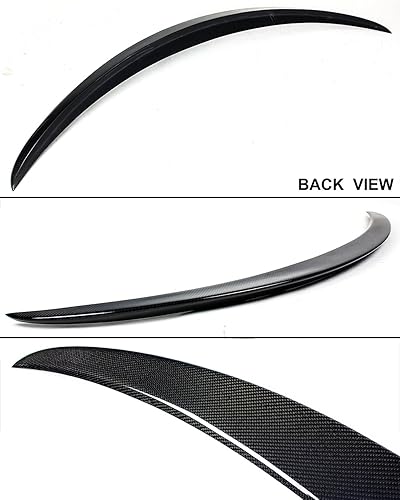 Miniatura 2 de Alerón de maletero de fibra de carbono compatible con Mercedes Benz W205 C300 C63 C43 2 puertas Coupé 2017 2018 2019