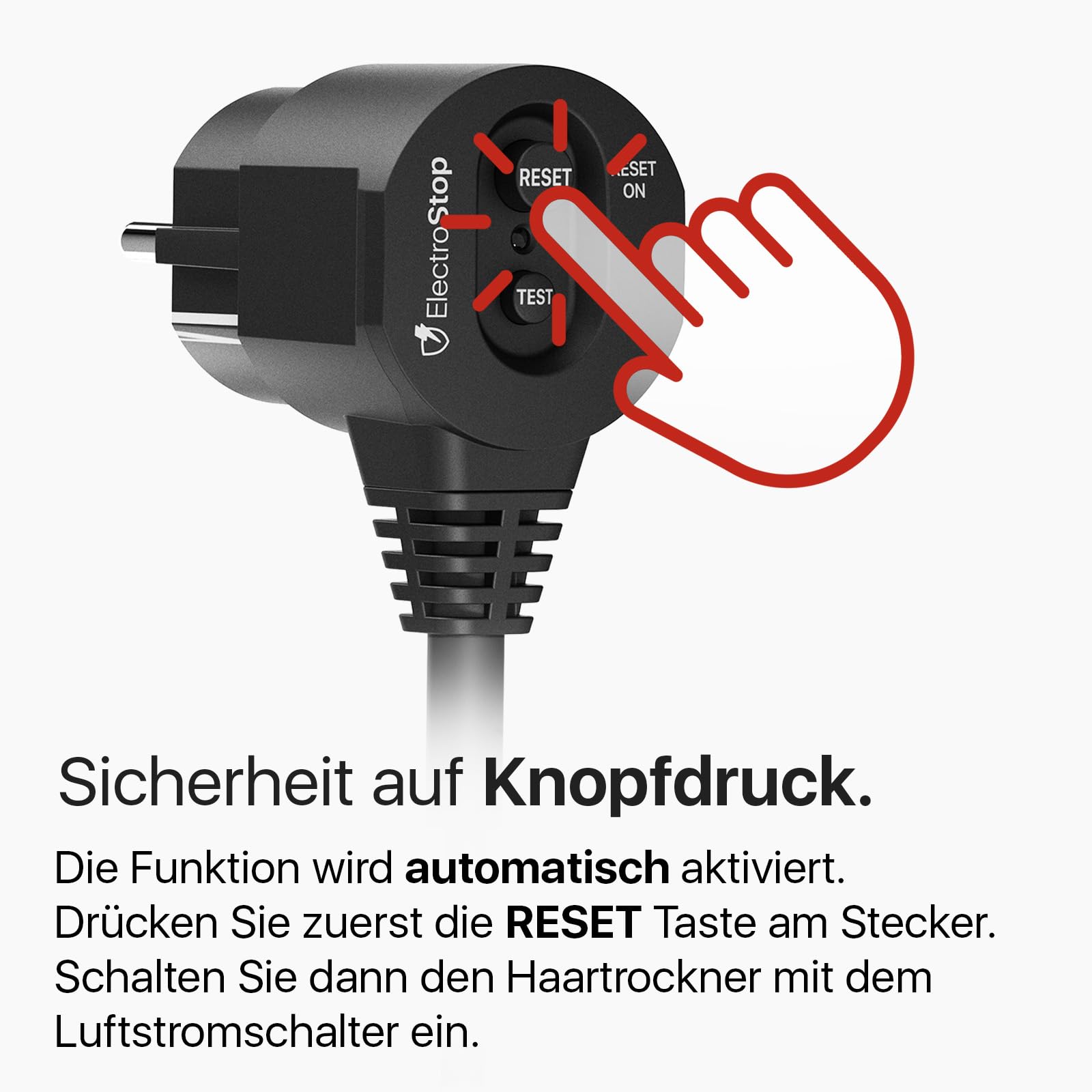 Valera, Swiss Secure Jet 7600, Professioneller Haartrockner für hohe Sicherheit mit integriertem Fehlerstromschutzschalter, Ionengenerator, 3 Temperaturstufen, 2000 W, Schwarz, Swiss Made
