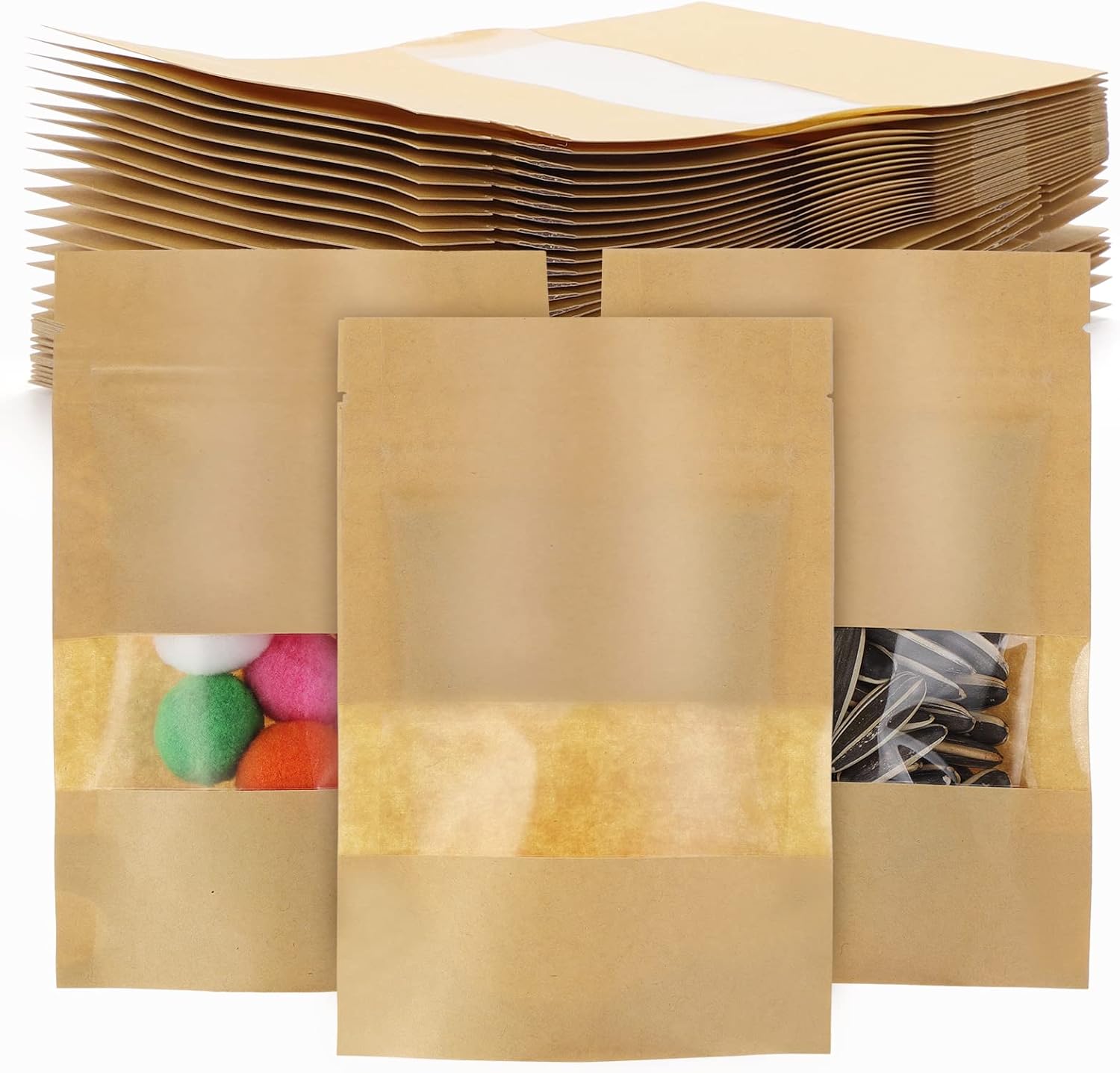 Kinsinder 100pcs Sachet Kraft Alimentaire, Sacs alimentaires en papier