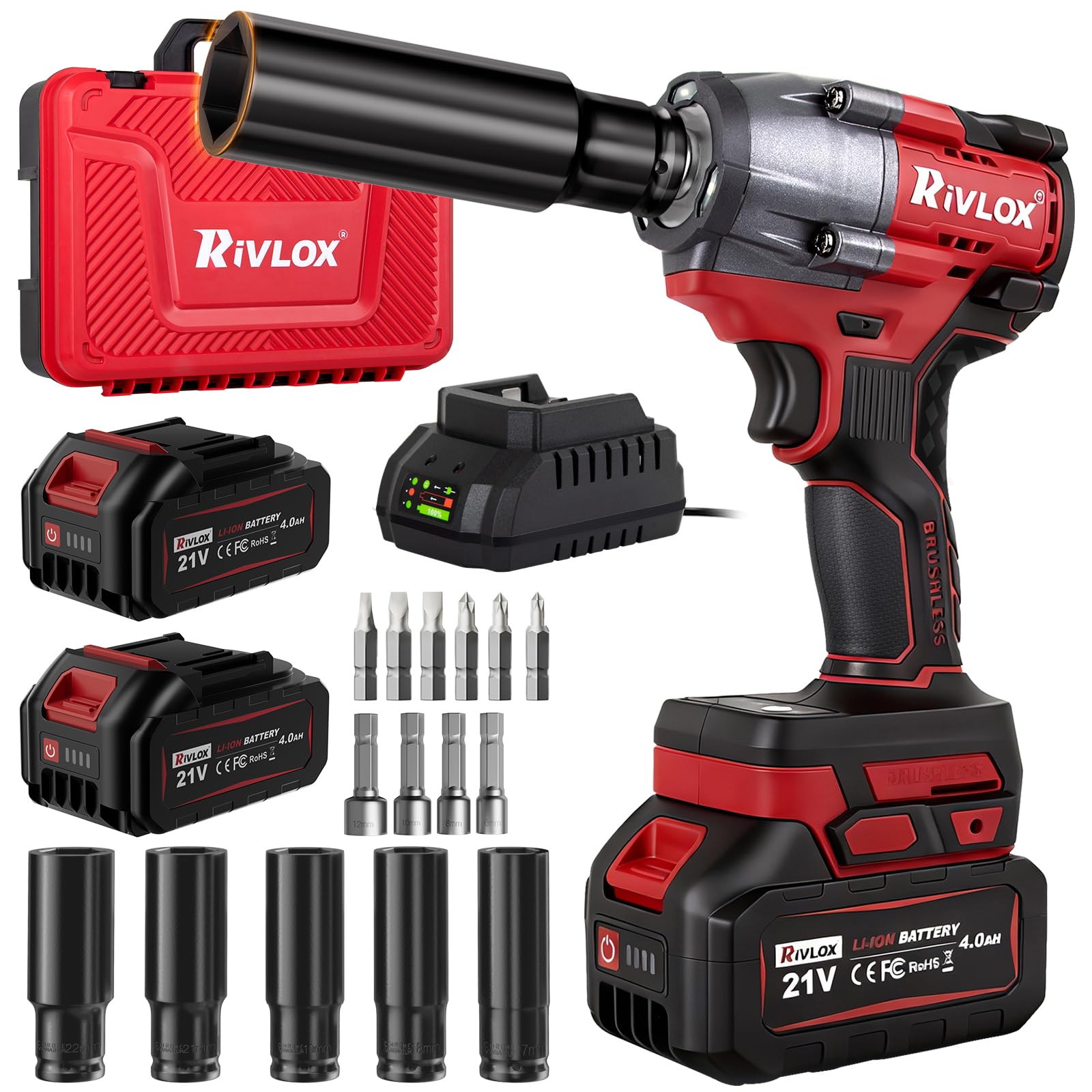 Rivlox Cordless Impact Wrench 800N·m