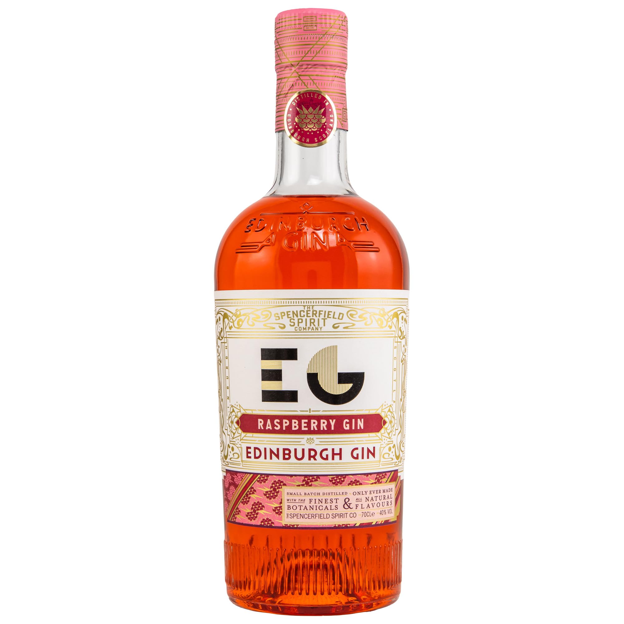 Edinburgh Gin Raspberry | Himbeer-Gin-Likör | Natürlich Aromatisiert | 40%. Vol. | 700ml