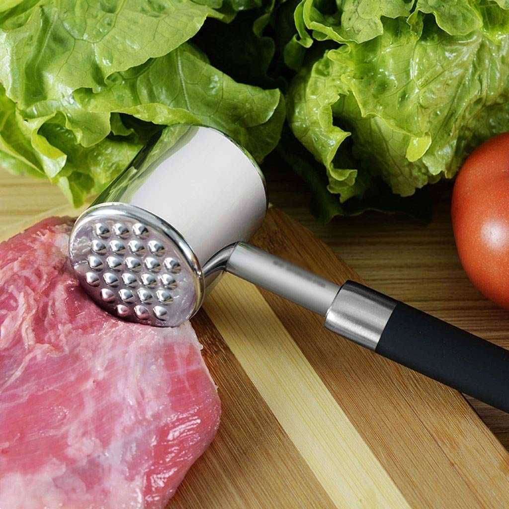 Tenditore per carne 316 in acciaio inox batticarne in acciaio inox batticarne Heavy Duty Carne Martello Softener, carne Pounder a intenerire la bistecca, manzo, pollo, agnello e carne macinata Tendito