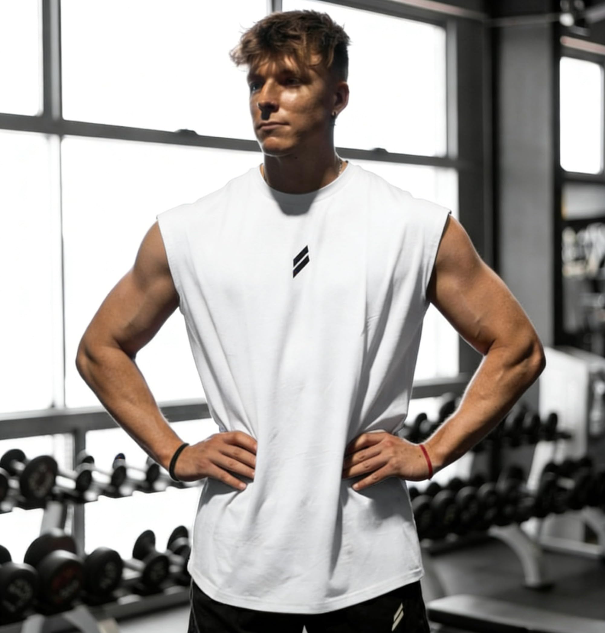 Camicie da allenamento senza maniche ad asciugatura rapida da uomo traspiranti canotte atletiche per palestra allenamento corsa - 2