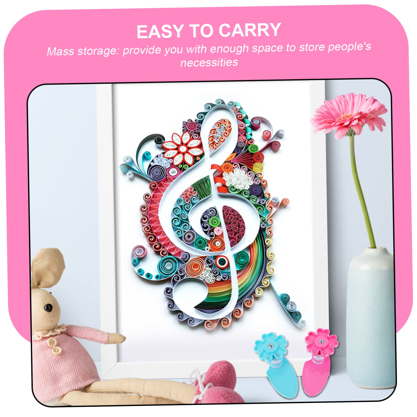 Housoutil 2Pcs Quilling Paper Curling Tool Creative Plastic Crimper Machines for DIY Crafts Durable Lightweight for Beginners Professionals for Flowers and Animal