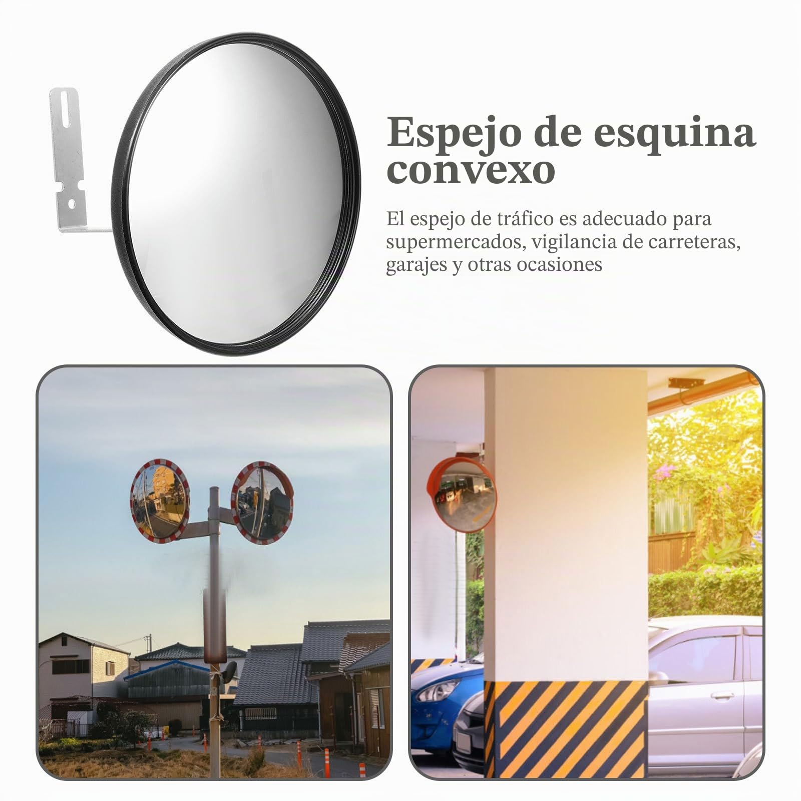 Espejos Exteriores Espejo Seguridad Para Tráfico Gran Angular Garaje Convexo Punto Ciego Para Oficina Esquina Garaje Entrada s