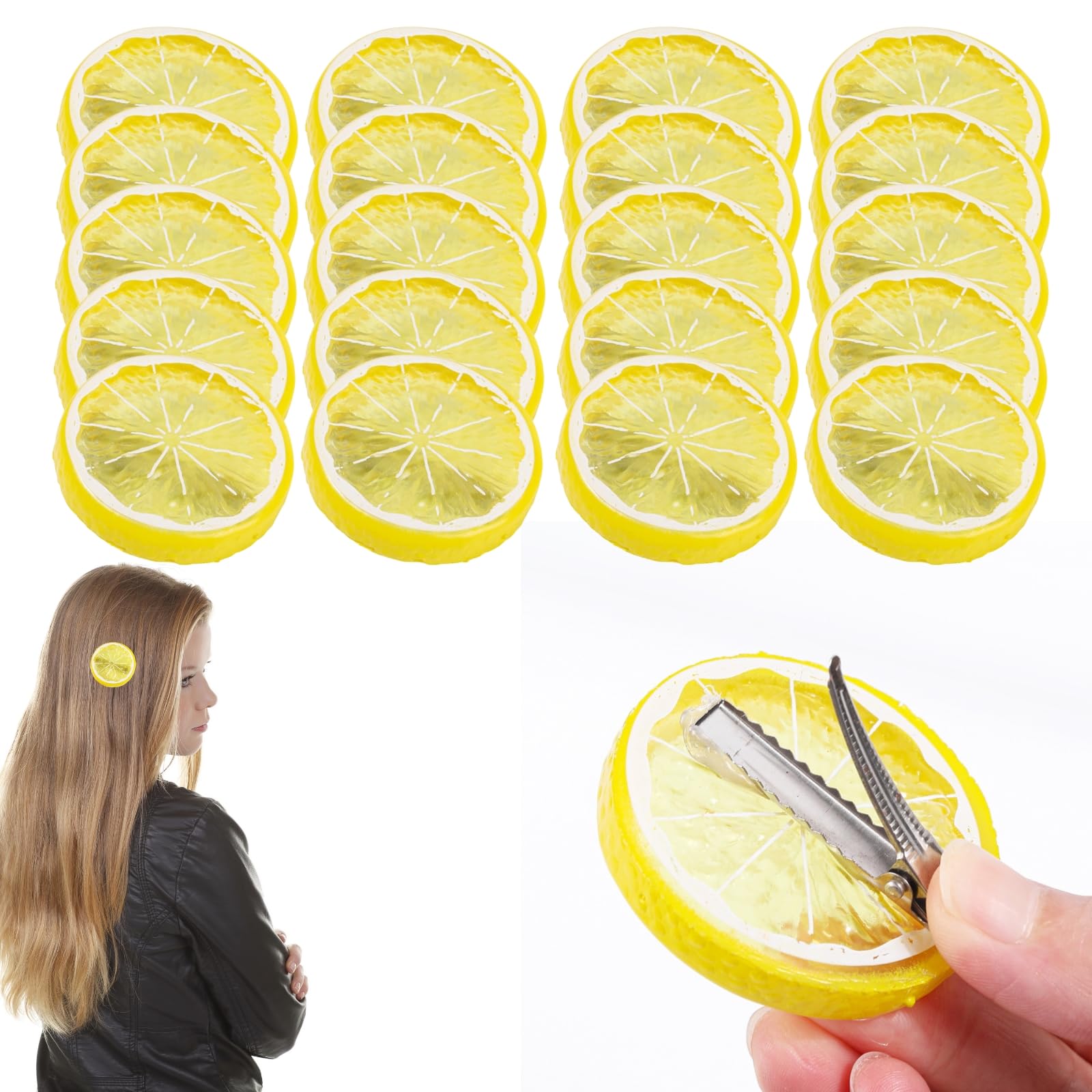 オーダーメイド商品♡ぷっくりレモン♡ベビーヘアクリップ オーダー