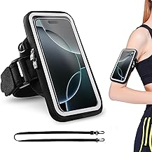 Guzack Sansung 6.9 Inch Portable Sports Phone Armband for iPhone 16/15/14/13/12 11 Pro Max Sansung with Adjustable Strap