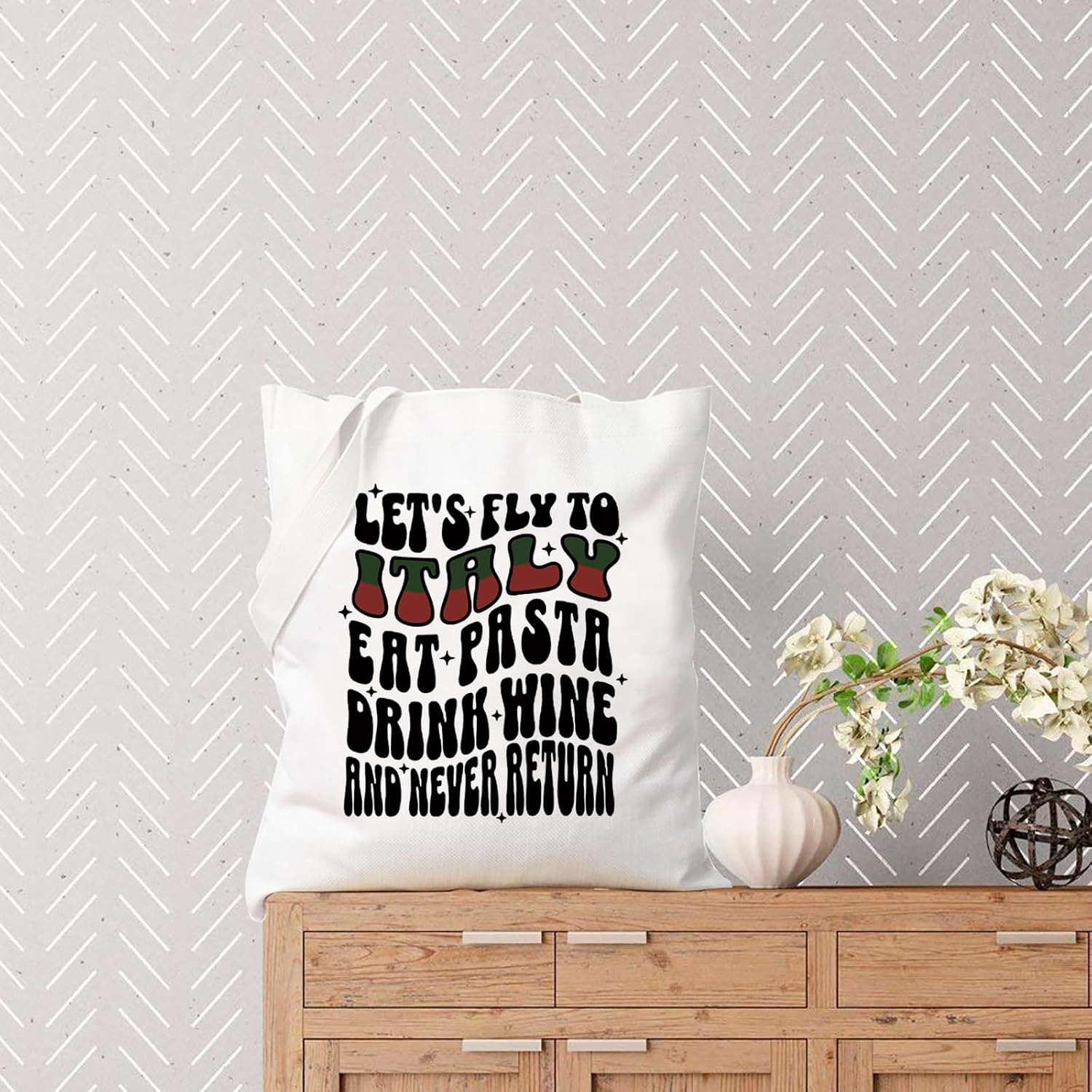 TSOTMO Italy Gift Adventure Italian Italy Travel Gift Italy Traveller Shopping Bag Italy Themed Gift for Mother image 4