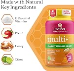 Honibe Multivitamine chez l'adulte Gummies Plus Vitamines à base de miel fabriquées au Canada Vitaminations à base d'immuno-gummées pour les femmes ou les hommes 70 gummies |